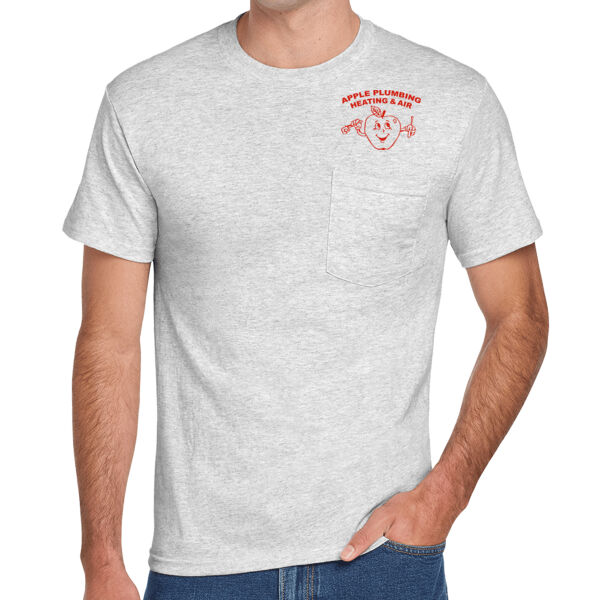 Short Sleeve Tee with Pocket--Red Graphics Thumbnail